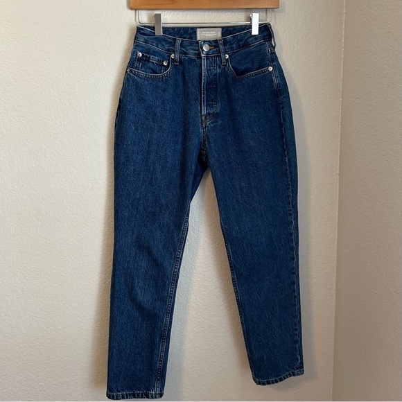 Everlane Women’s The Curvy '9Os Cheeky Straight Button Fly Jean, Size 26 Crop - Picture 1 of 9